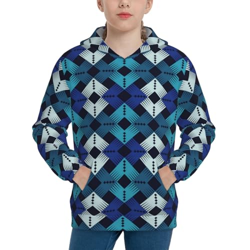 Texture of Corners Kids Pullover Hoodies Boys Sweatshirts Girls Athletic Clothes with Pocket