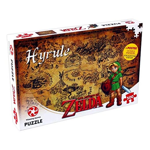 Top Trumps Rompecabezas The Legend of Zelda Hyrule Puzzle 500 piezas - juguetes para niños 10+ años y todos los fans del juego, para jugar solo o en compañía, incluye póster