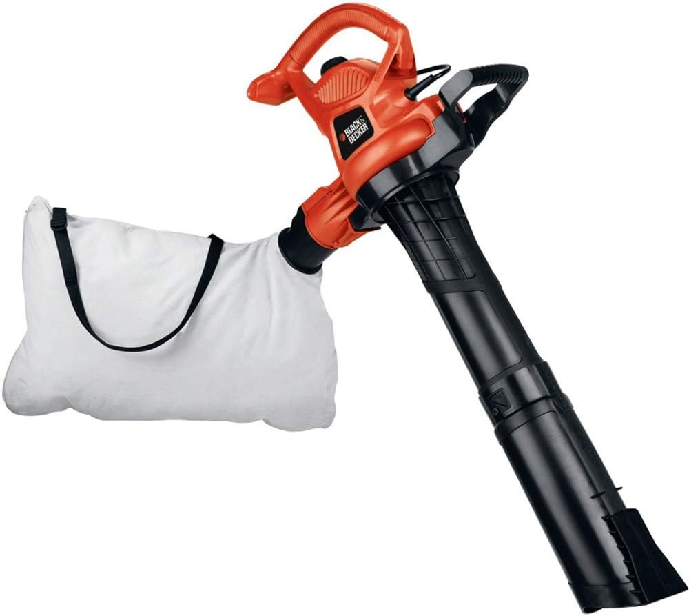 BLACK+DECKER Corded Leaf Blower Leaf Vacuum and Leaf Mulcher 3-in-1, Up to 230 MPH, 12 Amp Handheld Blower and Vacuum Combo (BV3600)