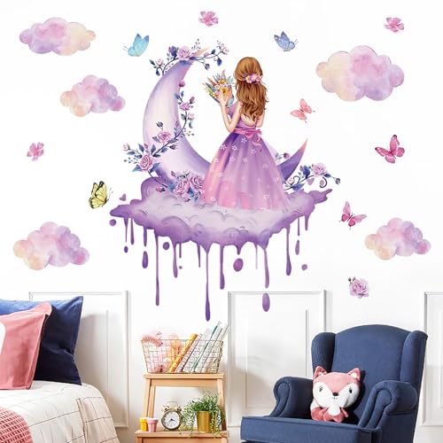 Vinilo decorativo removible 3D Princesa para pared miniatura 5