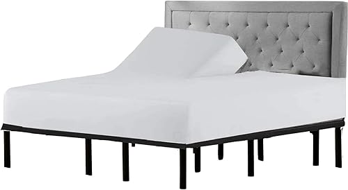 Miniatura 8 de Sábana bajera ajustable individual XL, 100% algodón Giza, sábana bajera de 15 pulgadas, sábanas bajeras individuales extra largas para cama