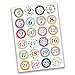 PaPIerDraCHeN 24 Adesivi con Numeri per Il Calendario dell'Avvento Numeri Colorati n. 3 - Adesivi - per Creare e Decorare