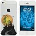 Produktbild PhoneNatic Case kompatibel mit Apple iPhone 5 / 5s / SE Silikon-Hülle Herbst Spukschloss M4