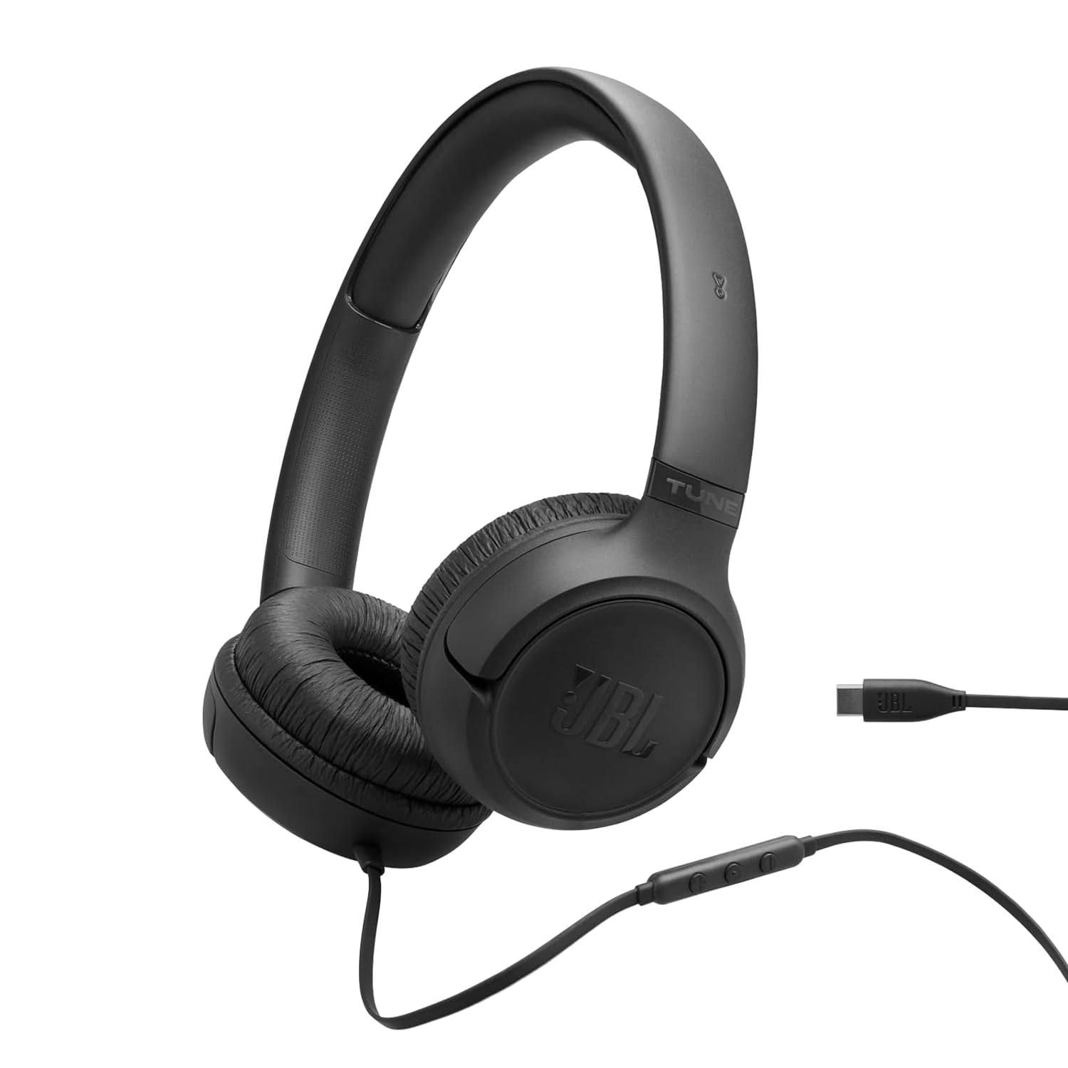 JBL Tune 530 BT headphones with text 'JBL PURE BASS WIRELESS'