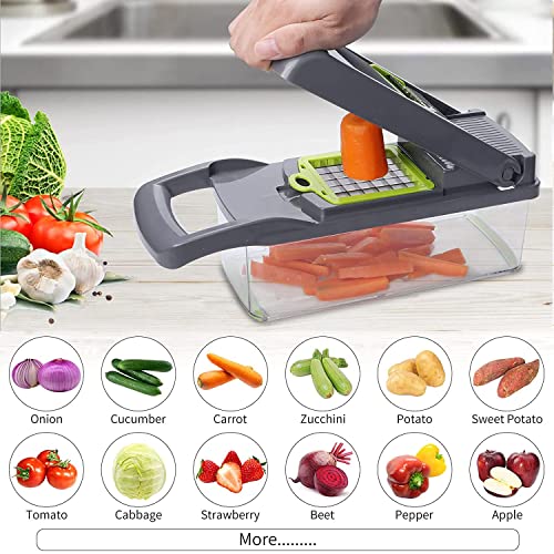 Cloudberg All-In-1 Chopper Vegetable Cutter, Onion Chopper, Food Chopper, Vegetable Chopper, Veggie Slicer, All In1 Veggie Chopper Mandoline Slicer For Pro-Series, Fruit Chopper #TOP2