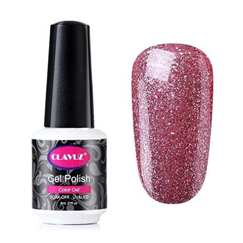 Clavuz UV LED Nagellack UV Gel Nail Polish für Nails Art Peel Off Nagellack UV farbgel für gelnägel 8ML - Magenta006