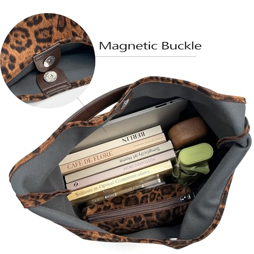 Bolso Tote Leopardo para Mujer Gran Capacidad miniatura 5