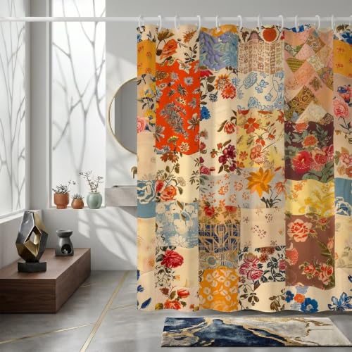 Rideau de douche 150x170cm géométrie en polyester imperméable lavable - 5