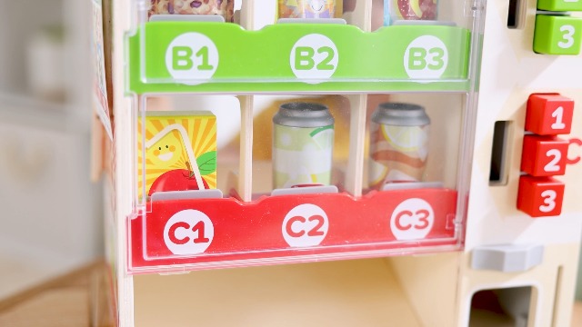 Distributeur Automatique En Bois Melissa & Doug - Jeu Éducatif Aliments-Jouets Pour Enfants 3 Ans Et Plus - Tri Et Motricité