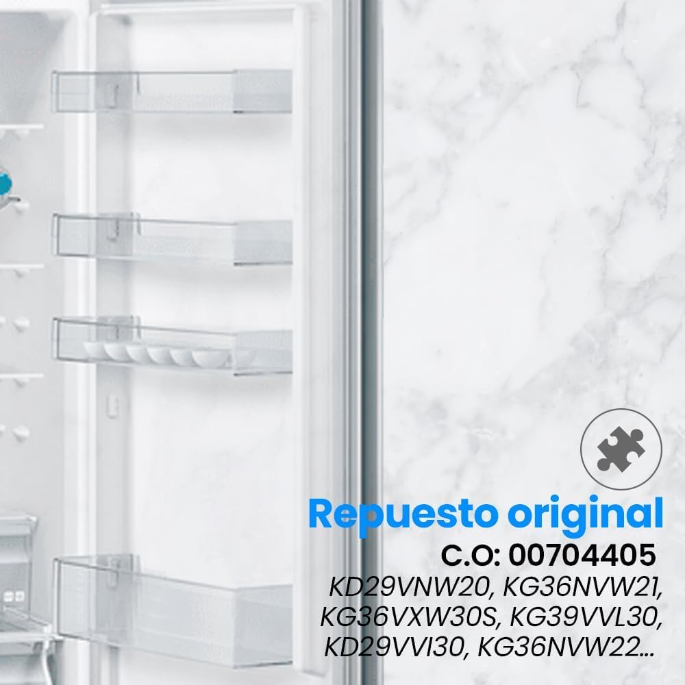 Anakel Home Estante Botellero 00704405 Compatible con Frigoríficos Siemens, Bosch KG36VVW305 | Recambio Puerta Nevera | 44 x12,2 x10 cm | Fácil Instalación | Repuesto Original de Alta Calidad