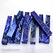 Legacy Woodturning, Acrylic Pen Blank, Royal Blue and Black Swirl with White Lines, 5