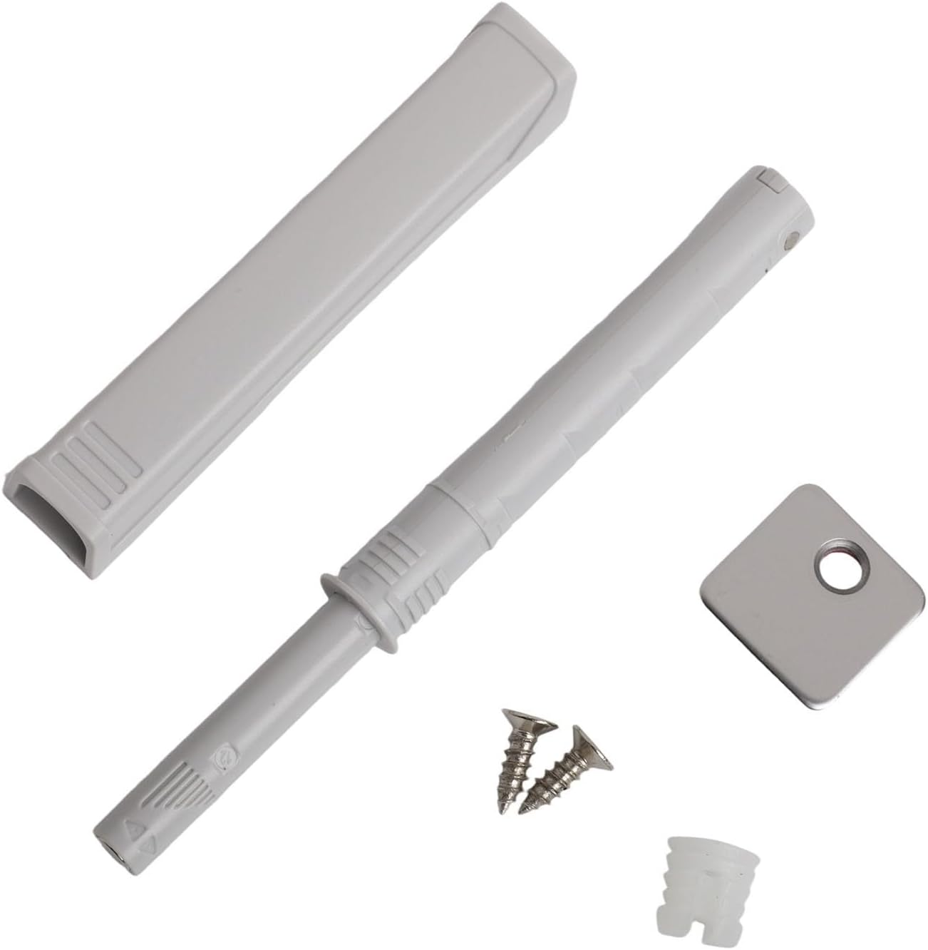 Drawer Door Cabinet Push to Open Magnetic Tip Latch Touch Release for Kitchen, Wardrobe, and Cupboard (White)