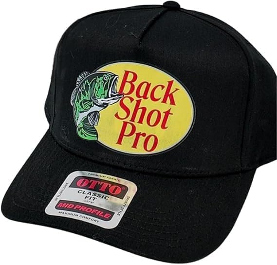 Back Shot Pro Trucker Hat, Beige and Forest Green, Adjustable Snapback Cap (Black 1)