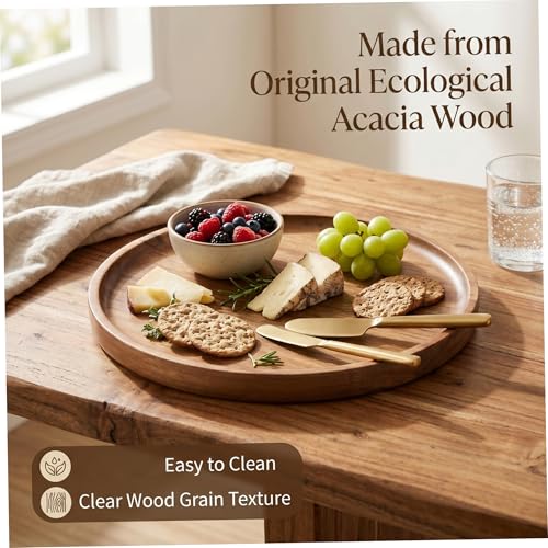 Tabla decorativa de madera para servir en cenas y mesa de centro 3