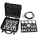 VEVOR Hydraulic Pressure Test Kit, 10/100/250/400/600bar, 5 Gauges 13 Test Couplings 14 Tee Connectors 5 Test Hoses, Hydraulic Gauge Kit with Sturdy Carrying Case, for Excavator Construction Machinery