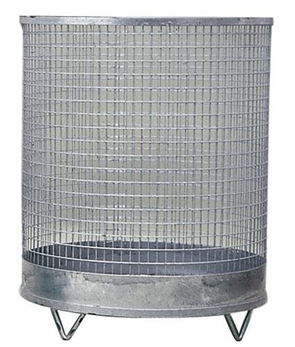 Abfallkorb H600xD500mm 118l Drahtgitter verz.m.4 F üßen