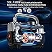 GSPSCN Tire Inflator Heavy Duty Double Cylinders, Portable Metal DC 12V Air Compressor - Car Accessories, 150PSI Tire Pump with Adapter for Car, Truck, SUV Tires, Dinghy, Air Bed etc (Titanium)