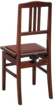 Amazon.co.jp: 名陽木工 No.5 Yマホガニー塗 ピアノ椅子 背付