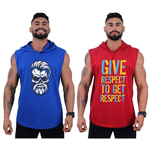 Kit 2 Regatas Com Touca Longline Masculina MXD Conceito Cores Lisas Academia Treino Musculação Casual Camisetas (GG, Opção 03)