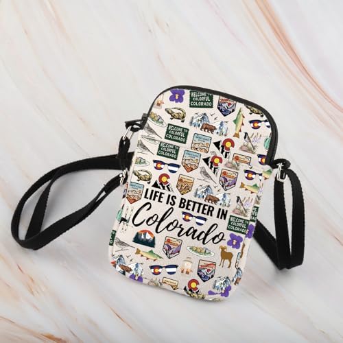 WCGXKO Colorado Travel Trip Gift Life Is Better In Colorado Crossbody Bag Colorado Vacation Souvenirs3