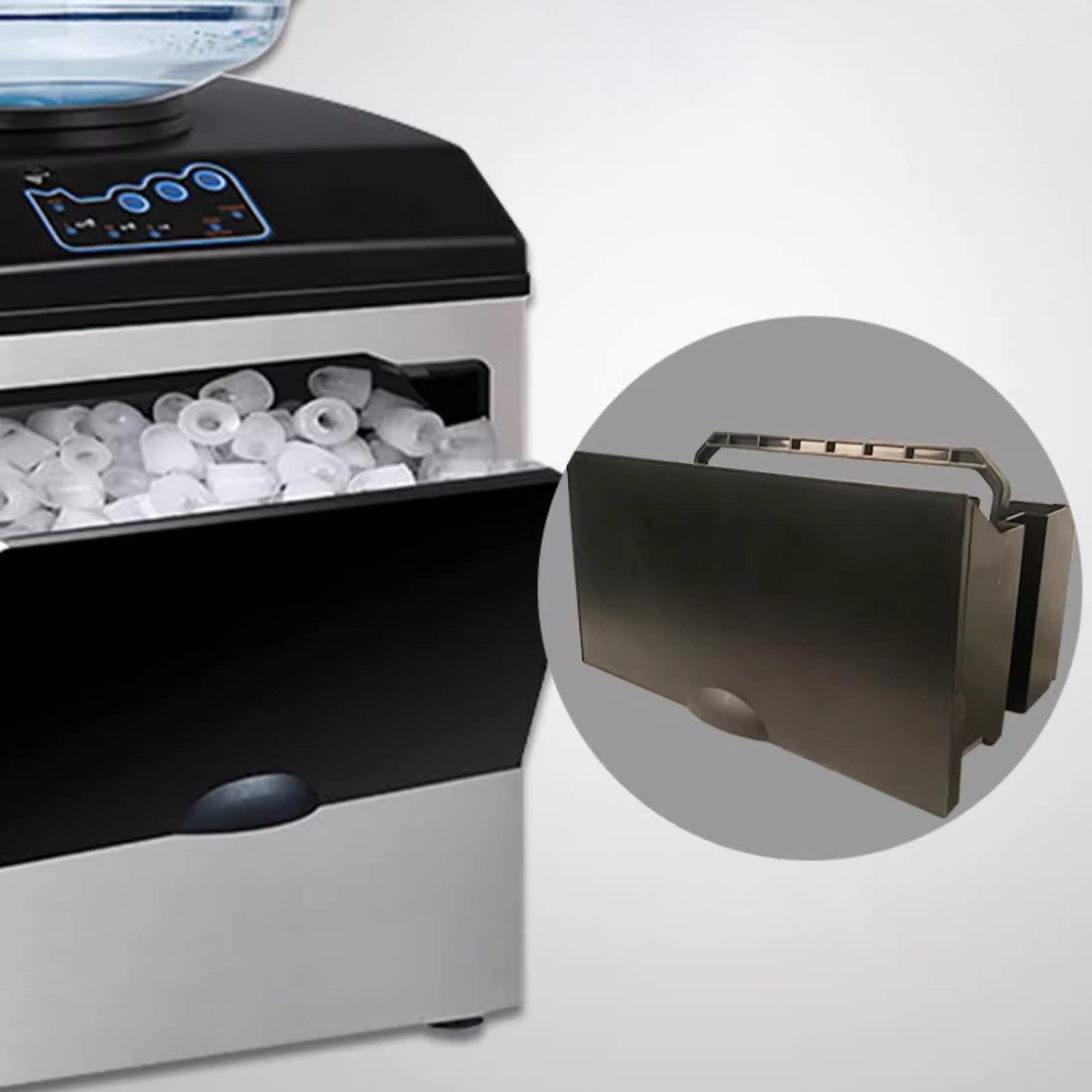 Máquina de Hielo portátil Máquina de Hielo Comercial pequeña, 25KG, Cubo Multifuncional for el hogar, máquina de Hielo Completamente automática Máquina para Hacer Hielo
