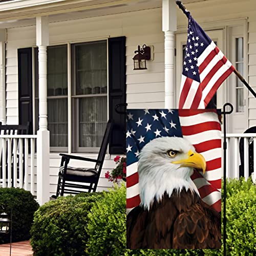 Foweso Holiday Flags American Flag Eagle Garden Flag Patriotic Garden Flags 12X18 Inch Double Sided 4Th Of July Yard Flag Independence Day Garden Flags For Outdoor Garden Courtyard Decoration #TOP3