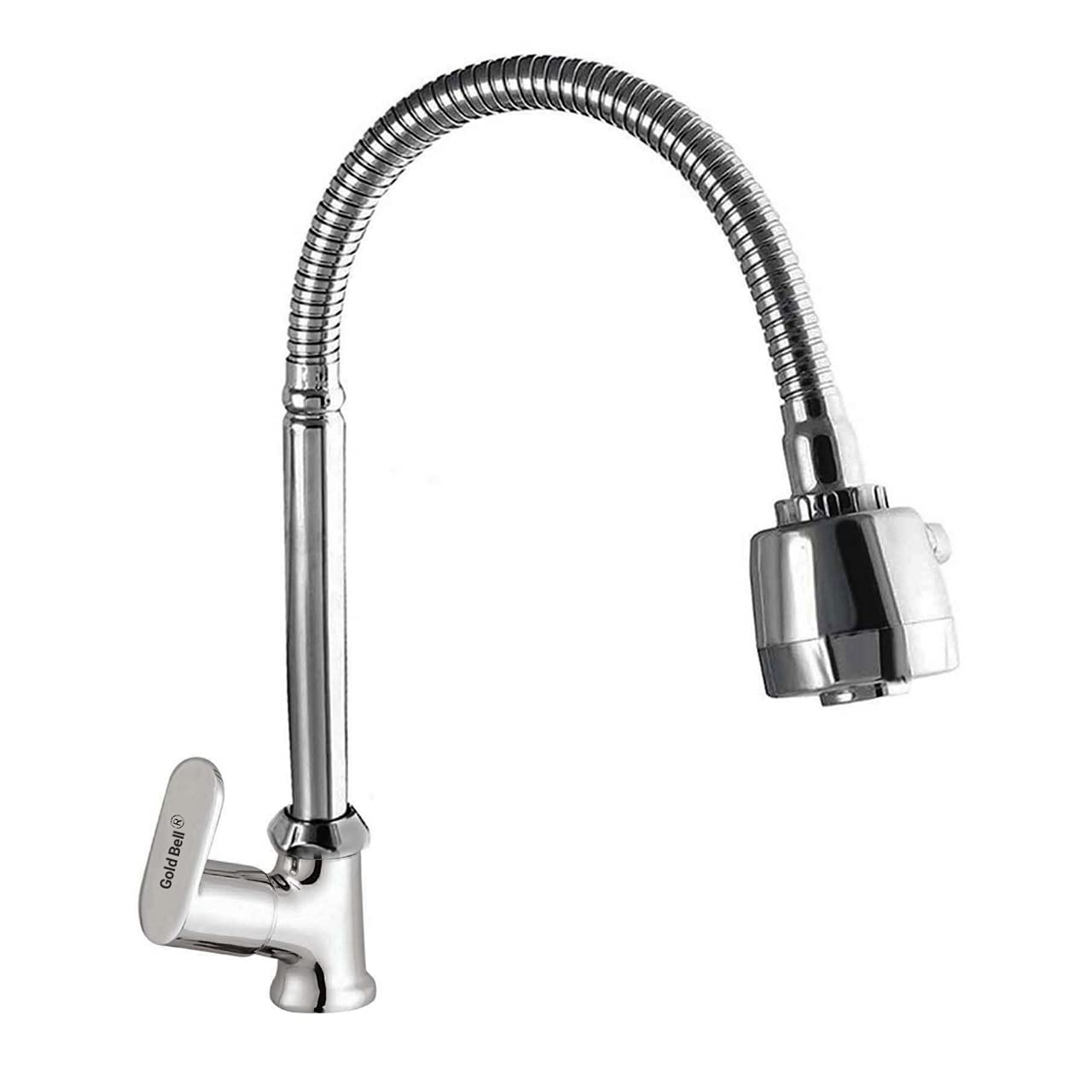 Gold bell Brass Swan Neck & Chrome Finish Kitchen and Kitchen & Bath Fixtures Flexible Spout (Double Flow Pattern) Water Tap Silver (Deck Mounted) (B0924HMV2G) Amazon Price History, Amazon Price Tracker