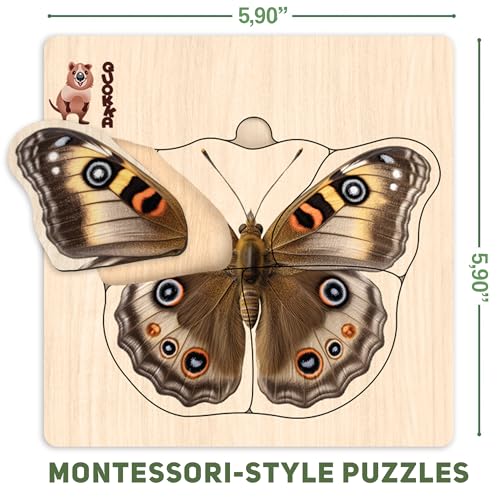 Quokka Toddler Educational Toys for 1 2 3 Years Old Boys and Girls, Animals Montessori Jigsaw Wooden Puzzles for Kids - Image 3