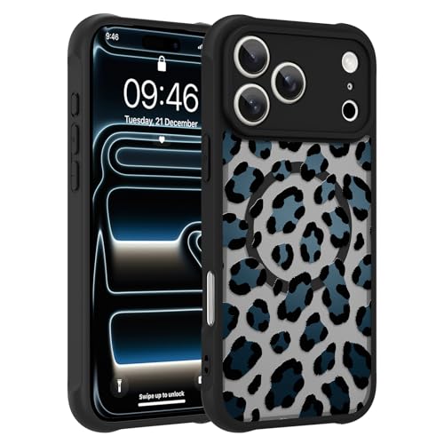 Coque iPhone 17 Pro MagSafe rigide finition léopard luxe