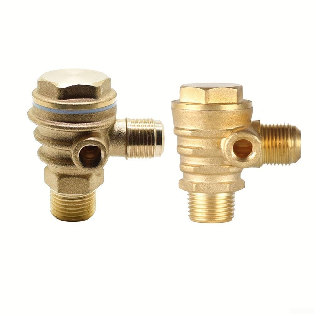 Yuanpgky Connecteur de clapet anti-retour en cuivre mâle à 3 ports pour compresseur d'air, compatible avec réservoir d'air et sous pression, 1,27 x 1,9 x 25,4 cm, outil de valve en laiton (B)