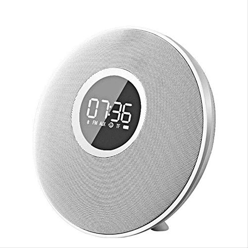 Spiegel Uhr Bluetooth Audio Digital Radio Wecker Smart Led Bildschirm Wireless Card Lautsprecher Weiß