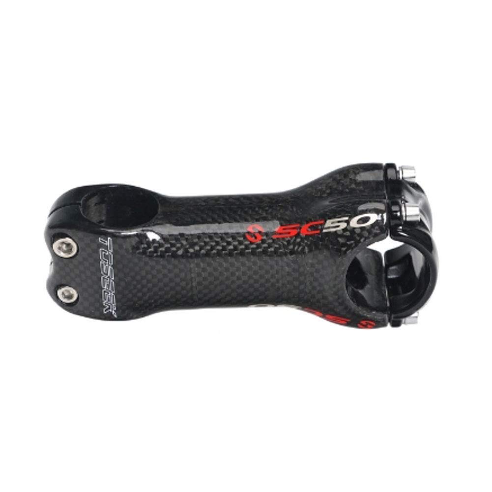 Potence De Guidon Fibre De Carbone 17 Degrés 130 Mm - Compatible Vélos De Route 31,8 Mm