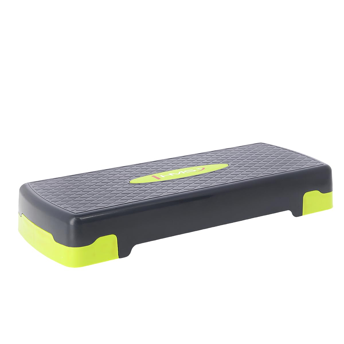 HMS Stepper Crossfit Fitness pour l'aérobic, Les Exercices à Domicile, Le Cardio Training, Stepper réglable (avec Trois Niveaux de réglage en Hauteur), Couleur Vert-Gris, AS002, Longueur 67 cm