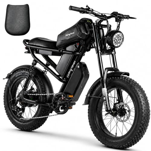 Riding'times 31.2AH Moped Style Ebike for Adults 1500W, Max 31MPH