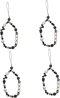 UKCOCO 4 Unidades De Corrente De Telefone Com Contas Colhedores Coloridos Chaveiro De Cristal Decoração De Cristal Contas Corda De Pulso De Telefone Alças De Contas De Câmera Ccd