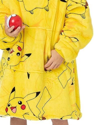 Pokemon Childrens/Kids Pikachu Oversized Hoodie Blanket (One Size) (Yellow) 7 51DjSd2mDFL. AC