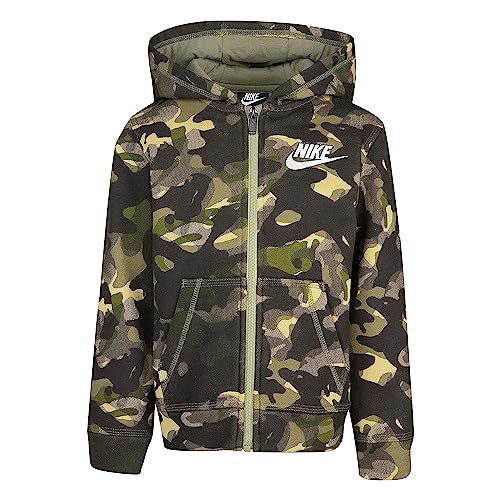Nike boys Club Fleece Aop Full Zip Hoodie (Little Kids)