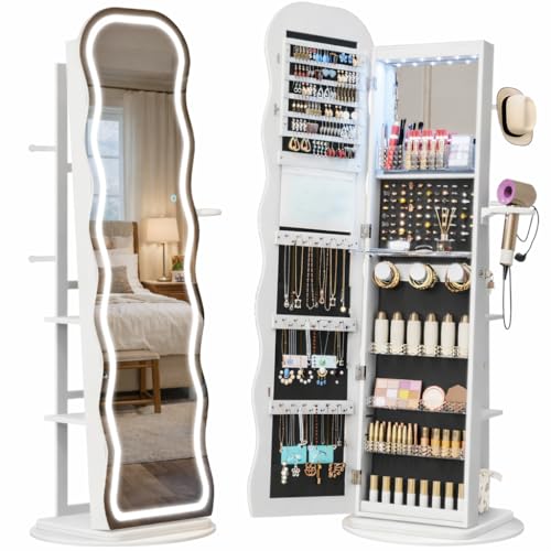 Vlsrka LED Mirror Jewelry Cabinet