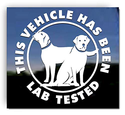 This Vehicle Has Been Lab Tested Decal | NickerStickers® Vinyl Labrador Retriever Gun Dog by NickerStickers®