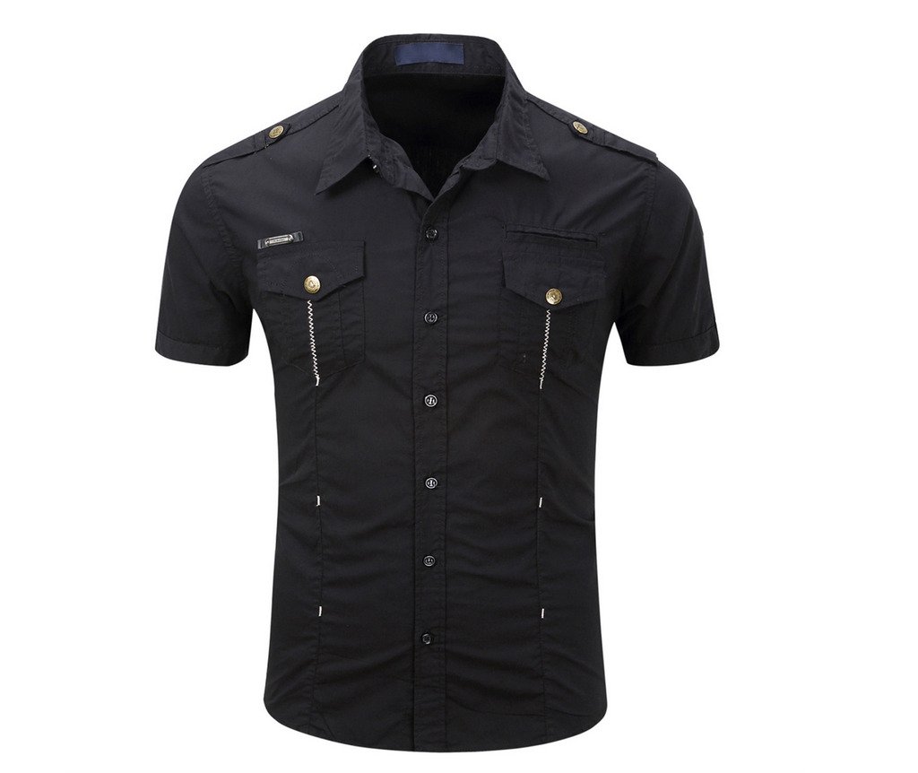 Chemise Boutonnée Belong Designs Homme – Manches Courtes, Taille L, Multicolore, Occasion Parfait état