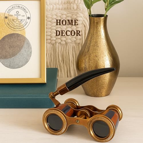 Binoculares vintage operísticos con mango y acabado en latón miniatura 4