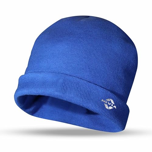 Nivia Cotton Slouchy Beanie & Skull Cap for All Seasons, Unisex, Pack of 1 (Royal Blue)