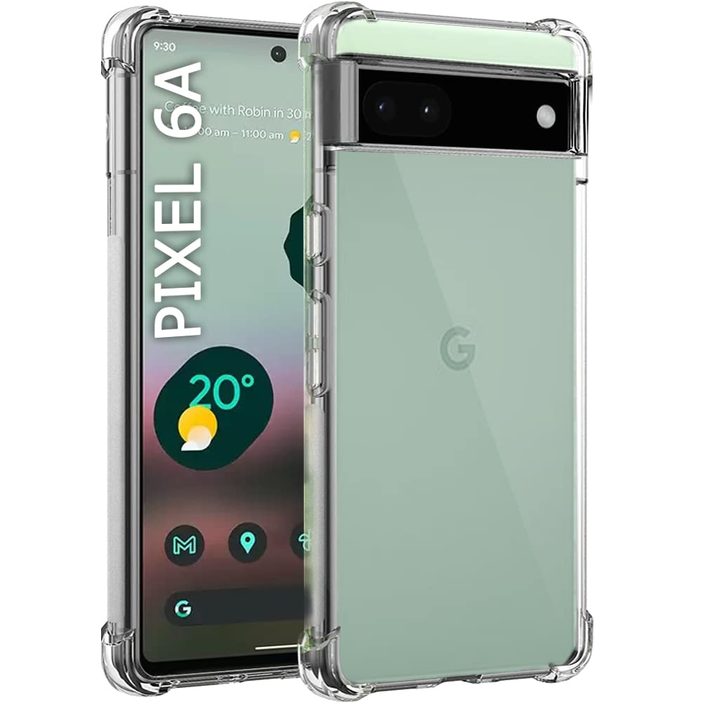 TheGiftKart Shockproof Clear Back Cover Case for Google Pixel 6A | 360 Degree Protection | Hard Transparent Back Cover Case for Google Pixel 6A (PC & TPU, Transparent Bumper) (B0BT1KLLYR) Amazon Price History, Amazon Price Tracker