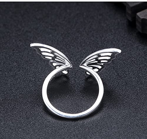 Bague réglable femme grand papillon ciselé classique