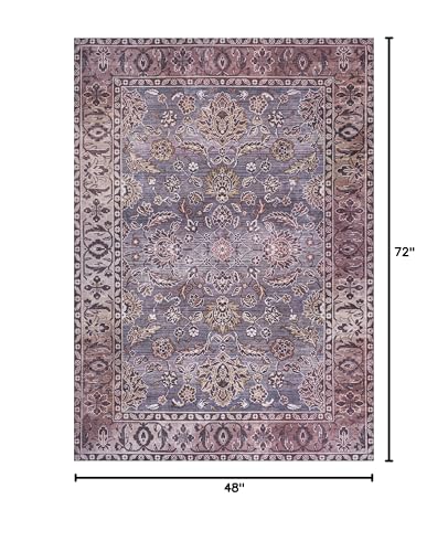 Tapete decorativo marrón y gris 120x91 cm lavable a máquina miniatura 3