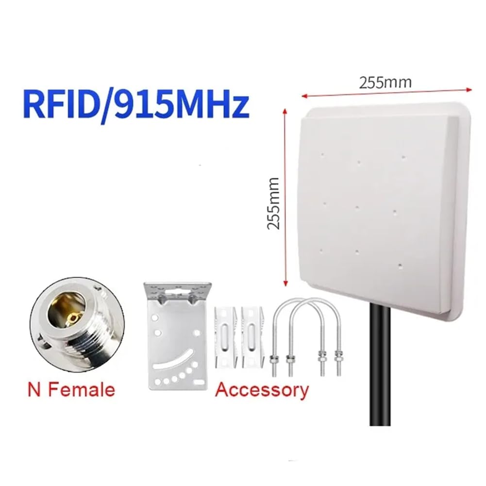 Antena RFID de 915 MHz con Soporte Metálico, Resistente Al Agua para Exteriores, Alta Ganancia de 9 DBi, IoT, Ultra Alta Frecuencia, Direccional, Conector N Hembra