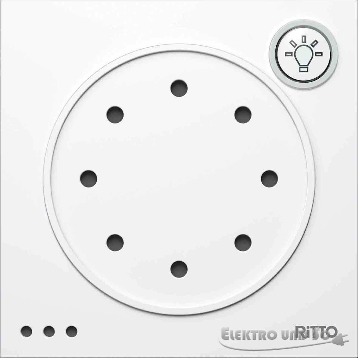 Schneider Electric Ritto Portier Türsprechmodul mit Lichttaste, wetterfest, weiss, Artikelnummer 1876070
