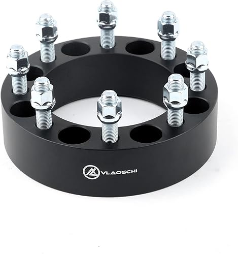 Miniatura 7 de VLAOSCHI Adaptadores de rueda forjados negros de 8 x 180 a 8 x 6.5 pulgadas con pernos de 14 x 1.5 compatibles con Chevy GMC 8 Lug para Silverado