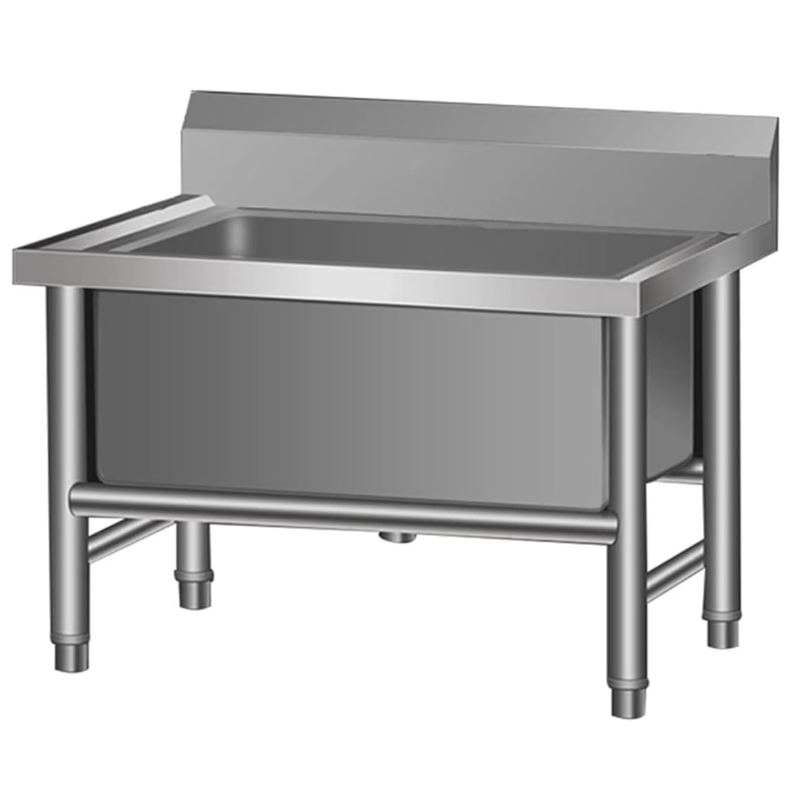 HYSOPSPX Commercial Stainless Steel Mop Sink Basin, Utility Tub for Kitchen, Restaurant, and Garage Use