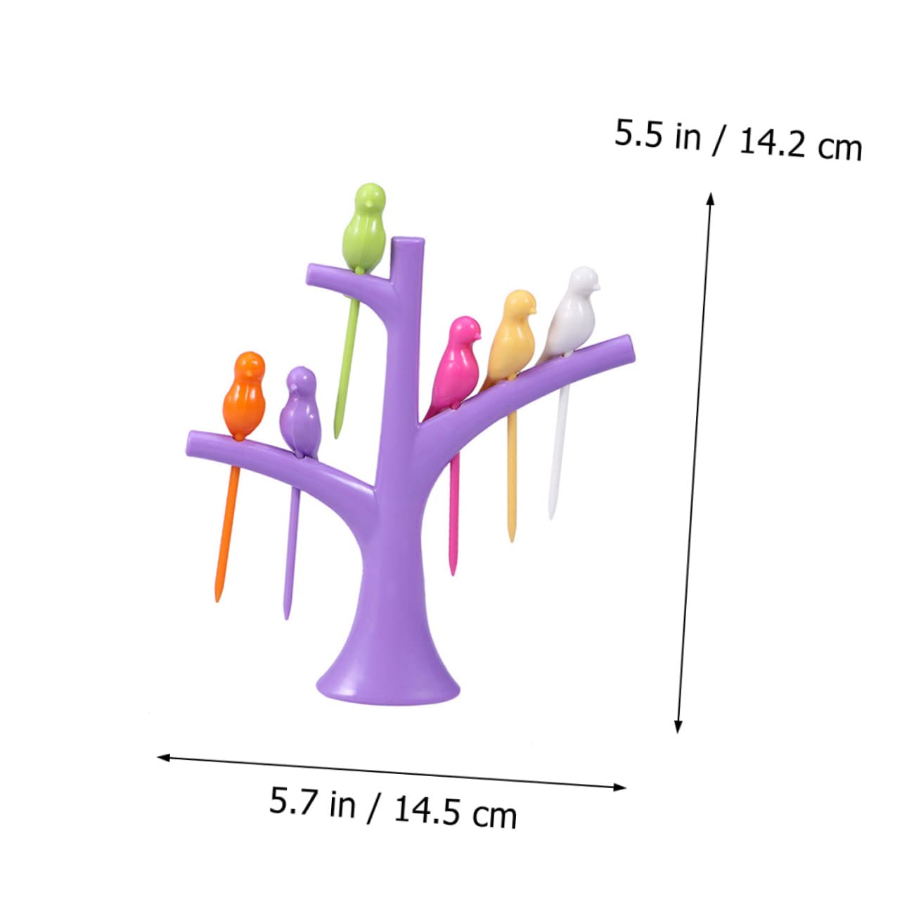 SOLUSTRE 3Sets Cute Bird Shaped Fruit Picks Plastic Cake Forks for Parties Fun Tableware Decor for Snacks Desserts and Appetizers Lightweight Design